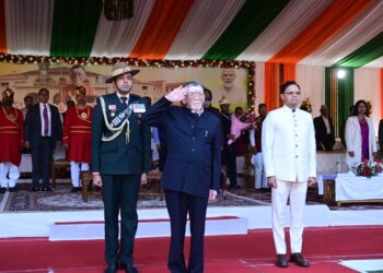 गणतंत्र दिवस समारोह के बैंड डिस्प्ले का राजभवन में आयोजन